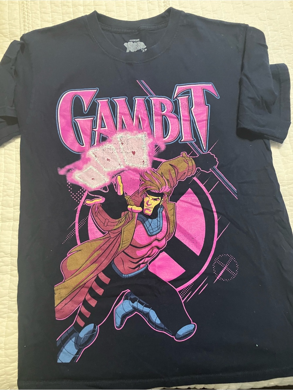 Marvel Gambit Graphic Tee in Black and Pink